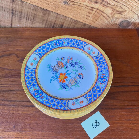 Minton Chinese Garden handpainted floral bread & butter plates - Picture 3 of 4